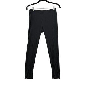 Heather Ribbed Knit Thermal‎ Pants Leggings Layering Black Womens Sz P or S
